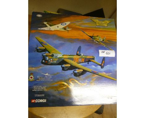 Die-cast:  Corgi Aviation – AA32602 Battle of Britain 1:72 Memorial Flight – large box incl Lancaster Spitfire, Hurricane, Bo