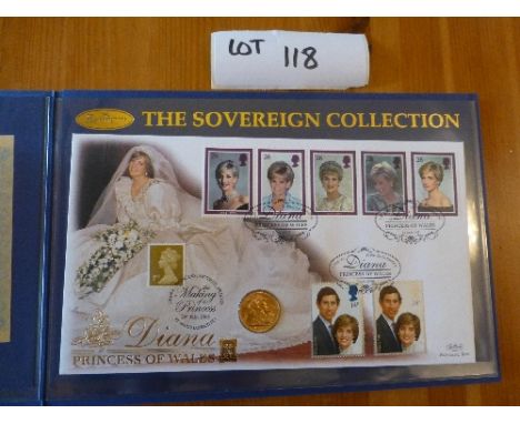 Coins:  Commemorative Limited Edition coin/stamp cover – Benham with QEII old Sovereign (1981) – Diana, Princess of Wales – 1