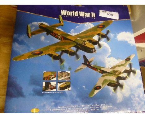 Die-cast:  Corgi Aviation – AA99133 Avro Lancaster BV1 & DH Mosquito Pathfinder set – boxed – large box and models in fine co