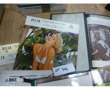 Collectables:  Film related – incl Cinema cut outs, cig cards, Film Stars book incl 48 plus vintage ‘Delta’ calendars 1960 on