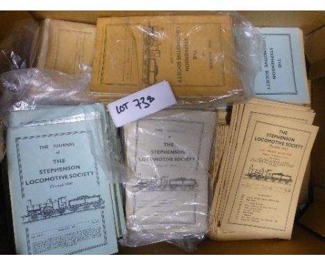 Collectables:  The Journal of Stephenson Locomotive Society magazines within box, 200+ 1940 onwards.