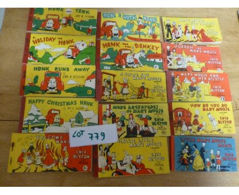 Collectables:  Mary Mouse – Enid Blyton, Honk – Seddon, Jimmy – Neville Man etc strip books, late 40/s/50’s collection, good 