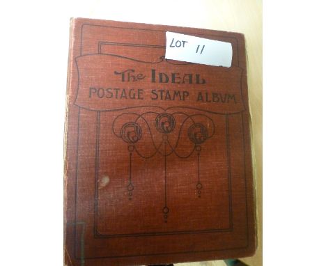 Stamps:  The Ideal Postage Stamp album – World – well filled throughout incl good GB etc, lovely album, early 1900’s.