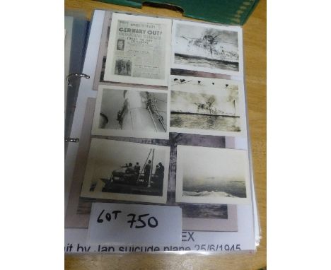 Collectables:  Militaria – George Moore History WWII, postcards ephemera, information, photos, within album – local interest 