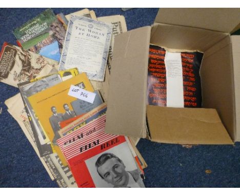 Collectables:  2 small paper style boxes of old ephemera, incl magazines, papers etc, 1900 onwards, good mixture.