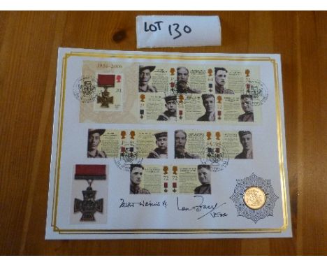 Coins:  Commemorative Limited Edition coin/stamp cover – Benham with QEII Gold Sovereign (2006) – Victoria Cross 150th Anniv 