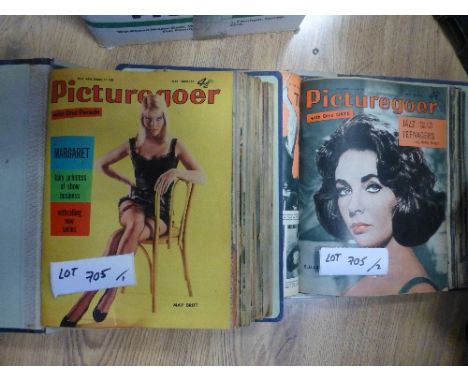 Collectables:  Picturegoer Magazines bound (can be removed) in two albums, 1959/60, all seem in good cond.