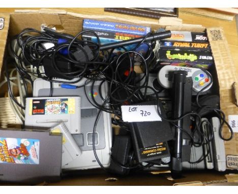 Collectables:  Games Consoles – Super Nintendo, Sega equipment, plus games in larage box. 