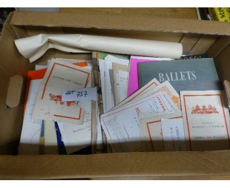 Collectables:  Theatre/Ballet programmes, Covent Garden, Sadlers Wells etc, 200+, many date back to the 1940’s.