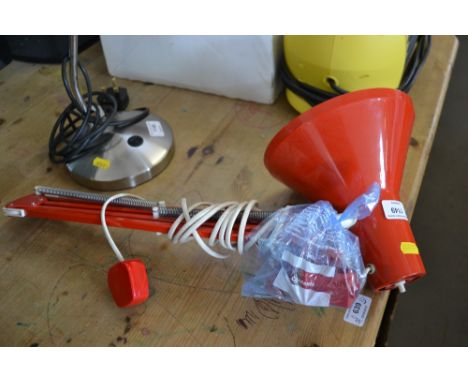 An Angle Poise style lamp lacking base