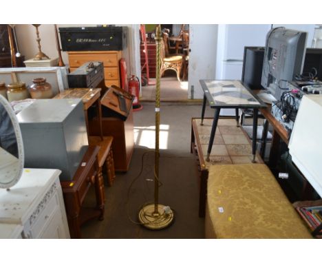 A brass standard lamp 