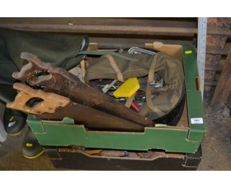 Two boxes of various hand tools 
