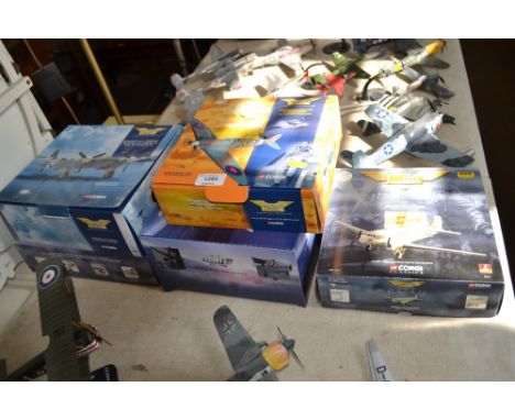 Five boxed Corgi model aircraft