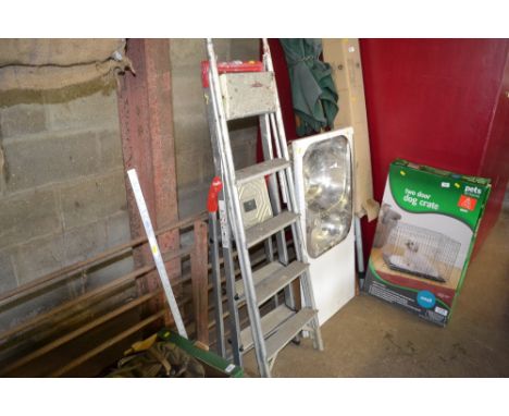 Two aluminium step ladders 