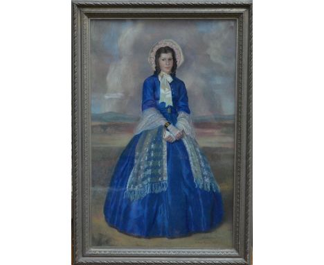 Anthony Harper - 'Portrait of Valerie Christina Bentley aged 15', wearing Victorian costume belonging to her Great-Great Aunt