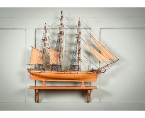 A SCALE MODEL OF THE CUTTY SARK  Modelled after the original, fitted with rigging and sails 96cm high, 81cm long overall   Co