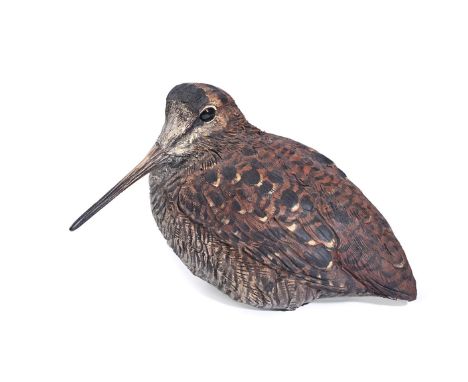 λ&nbspKAREN FAWCETT, A COLD PAINTED RED CERAMIC MODEL OF A SNIPE  EARLY 21ST CENTURY Naturalistically modelled  Impressed K m