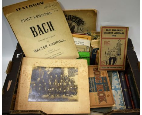 Paper Ephemera - box of vintage books, comics, magazines, pamphlets, etc