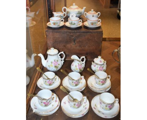 Ceramics - a Continental children's tea set, transfer printed with cats, sheep and nursery rhyme characters, including teapot