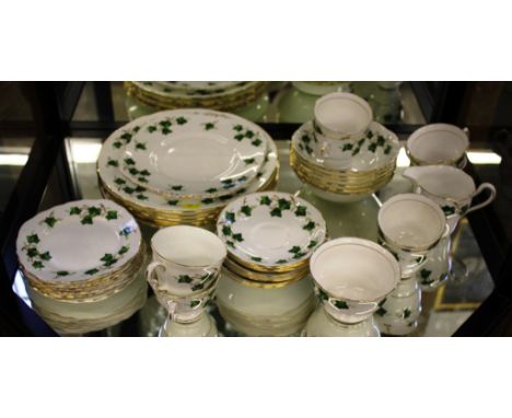 A Colclough ivy leaf pattern tea service, forty pieces 