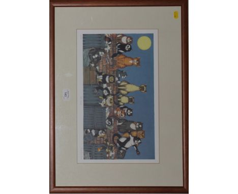 Linda Zane Smith, The Cats Chorus, limited edition print, 456/850