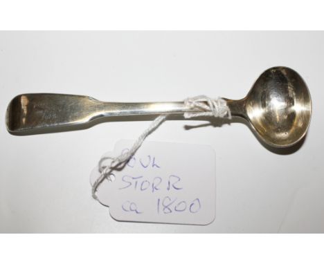 A Georgian silver salt spoon by Paul Storr, London C1810