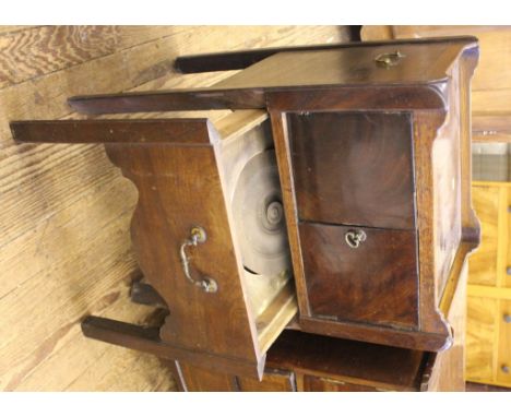 A George III commode chest, two front doors and sliding lower section, 78H x 50W x 45cmD