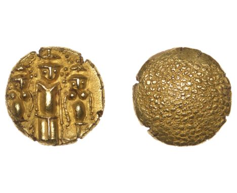 East India Company, Madras Presidency, Early coinages, gold Pagoda, c. 1691-1740, Fort St David or Madras, three standing fig
