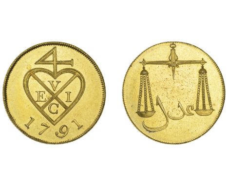 East India Company, Bombay Presidency, European Minting, 1791-4, Soho, gilt-copper Proof One-and-a-Half Pice or 6 Reas, 1791,