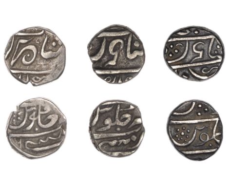 East India Company, Bombay Presidency, Malabar Coast, silver Fifth-Rupees (3) in the name of ‘Alamgir II (1167-73h/1754-9), p