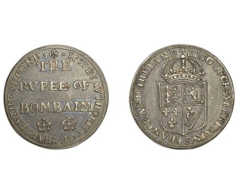 The only Bombay Pattern Rupee of 1677 in private ownership   East India Company, Bombay Presidency, Early coinages: English d