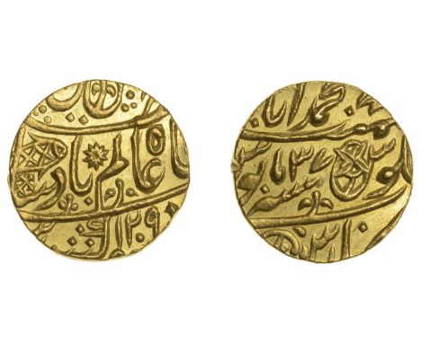 East India Company, Bengal Presidency, Benares Mint: First phase, gold Mohur in the name of ‘Shah ‘Alam II (1173-1221h/1759-1