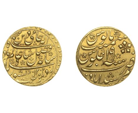 East India Company, Bengal Presidency, Calcutta Mint: post-1761 issues, Third gold coinage, gold Mohur in the name of ‘Shah ‘