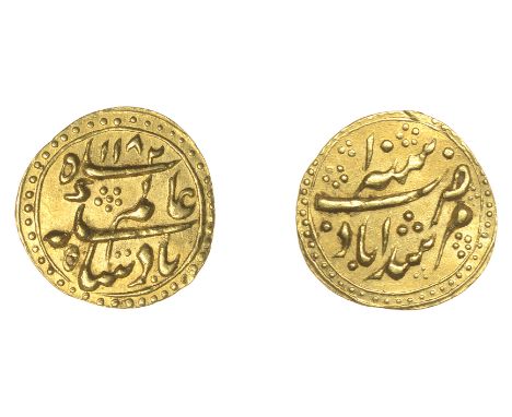 East India Company, Bengal Presidency, Calcutta Mint: post-1761 issues, Third gold coinage, gold Sixteenth-Mohur in the name 