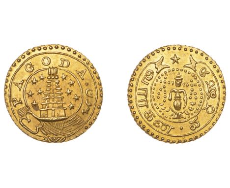 East India Company, Madras Presidency, Reformation 1807-18, gold Pagoda, second issue, type B/I, seven-tiered Gopuram of a te