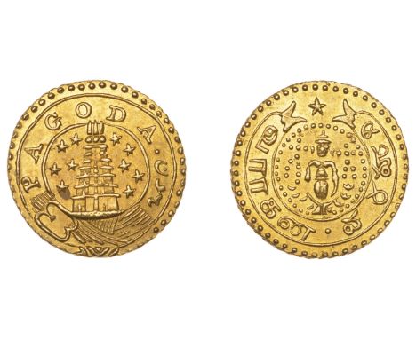 East India Company, Madras Presidency, Reformation 1807-18, gold Pagoda, second issue, type B/I, seven-tiered Gopuram of a te