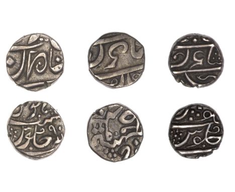 East India Company, Bombay Presidency, Malabar Coast, silver Fifth-Rupees (3) in the name of ‘Alamgir II (1167-73h/1754-9), p