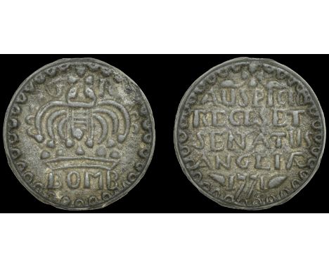 East India Company, Bombay Presidency, Early coinages: English design, zinc Pice, 1771, in the name of George III (1174-1235h