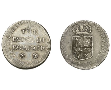 East India Company, Bombay Presidency, Early coinages: English design, silver Rupee in the name of Charles II (1070-96h/1660-