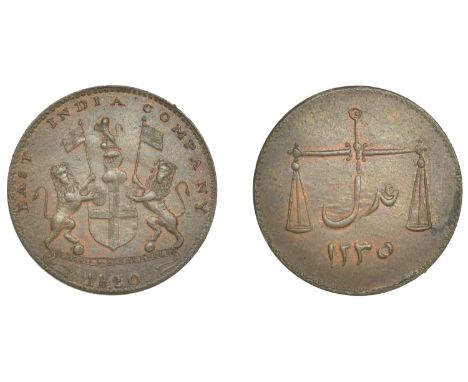 East India Company, Bombay Presidency, Later coinages: Stewart’s machinery, copper Pattern Quarter-Anna, 1820/1235h, unsigned
