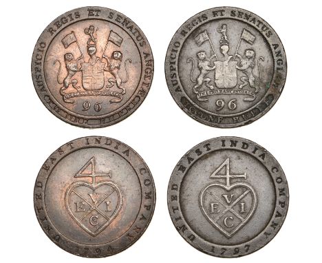 East India Company, Madras Presidency, Northern Circars: European style coinages, Soho, copper Half-Dubs or Ninety-Sixth Rupe