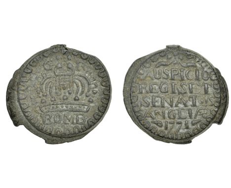 East India Company, Bombay Presidency, Early coinages: English design, zinc Double-Pice, 1771, in the name of George III (117