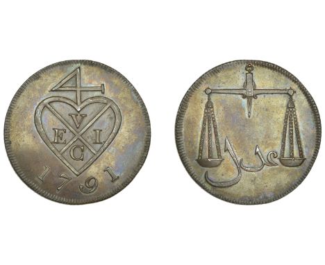 East India Company, Bombay Presidency, European Minting, 1791-4, Soho, bronzed-copper Proof One-and-a-Half Pice or 6 Reas, 17