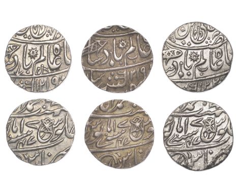 East India Company, Bengal Presidency, Benares Mint: First and Second phases, silver Rupees (3), in the name of ‘Shah ‘Alam I