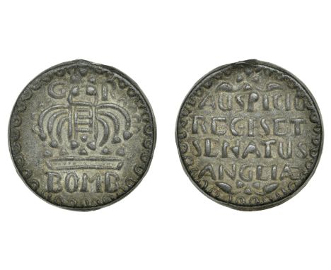 East India Company, Bombay Presidency, Early coinages: English design, zinc Pice, undated, in the name of George II or III (1