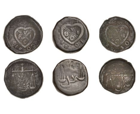 East India Company, Bombay Presidency, Later coinages: Local minting, copper Pice (3), 1803, balemark, rev. scales, adil [Jus