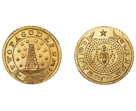 East India Company, Madras Presidency, Reformation 1807-18, gold Two Pagodas, second issue, type N/II, seven-tiered Gopuram o