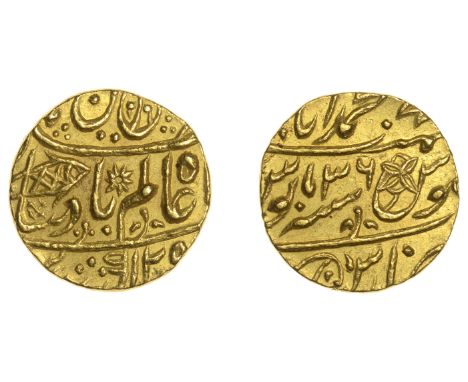 East India Company, Bengal Presidency, Benares Mint: First phase, gold Mohur in the name of ‘Shah ‘Alam II (1173-1221h/1759-1