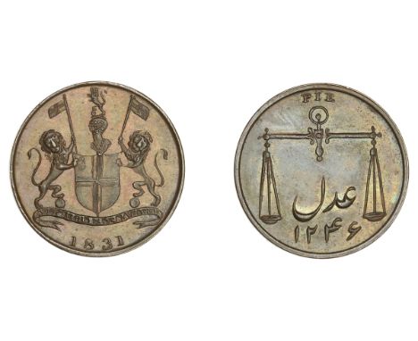 East India Company, Bombay Presidency, Later Uniform coinages, 1830-5, Bombay dies, copper Proof Pie or Twelfth-Anna, 1831/12