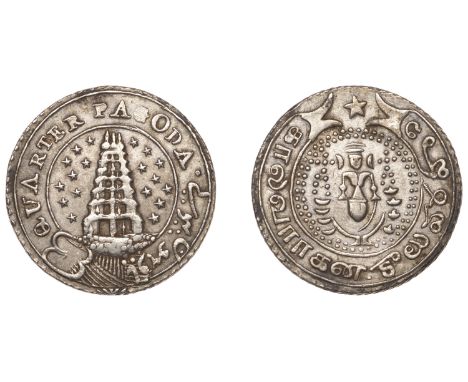 East India Company, Madras Presidency, Reformation 1807-18, silver Quarter-Pagoda, second issue, type L/XVI, seven-tiered Gop